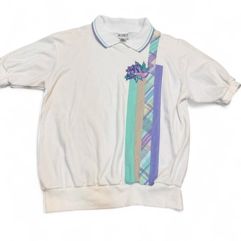 0138 Vintage Koret Francisca white polo shirt